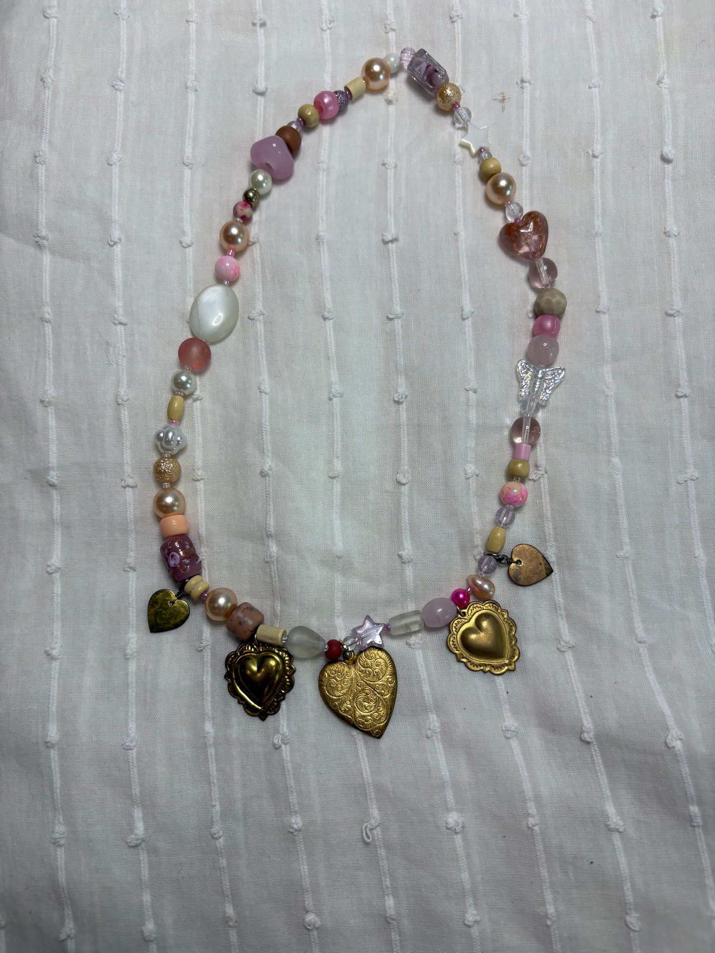 Pinky Stretchy Charm Necklace