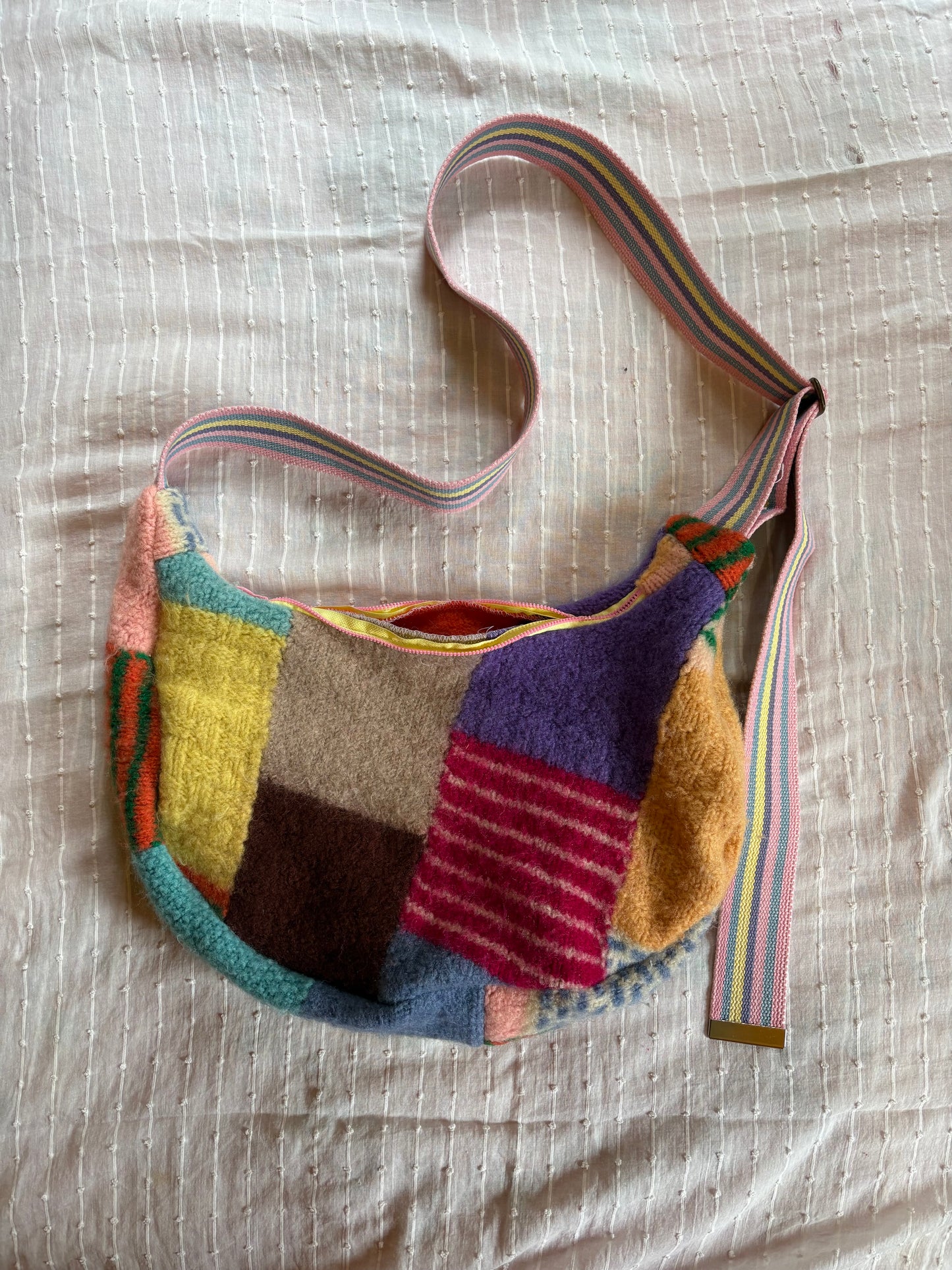 Wool Crescent Bag - Large