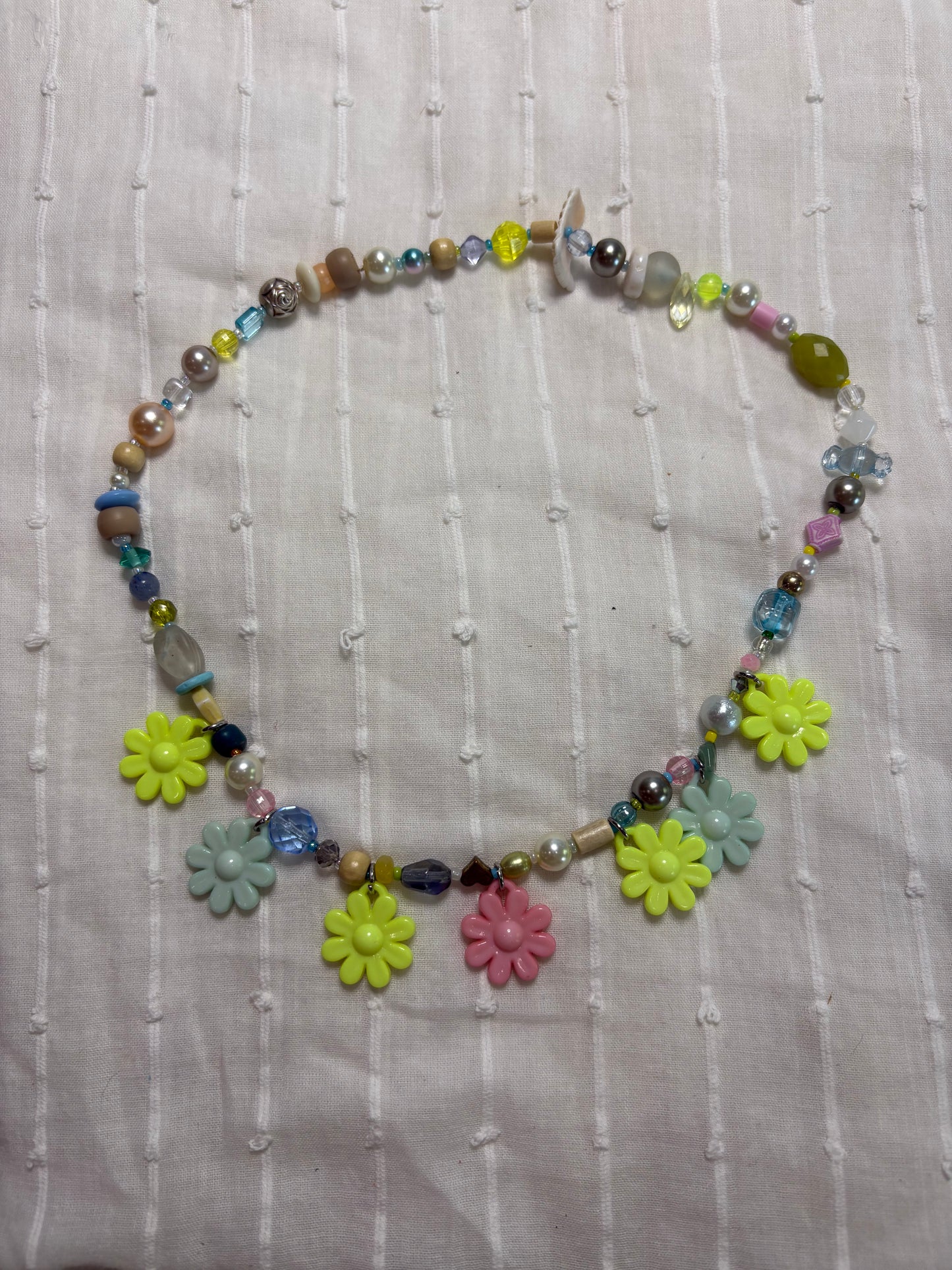 Flowers and Butterflies Stretchy Charm Necklace