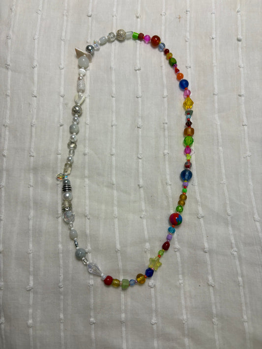 Half and Half Stretchy Necklace (19")
