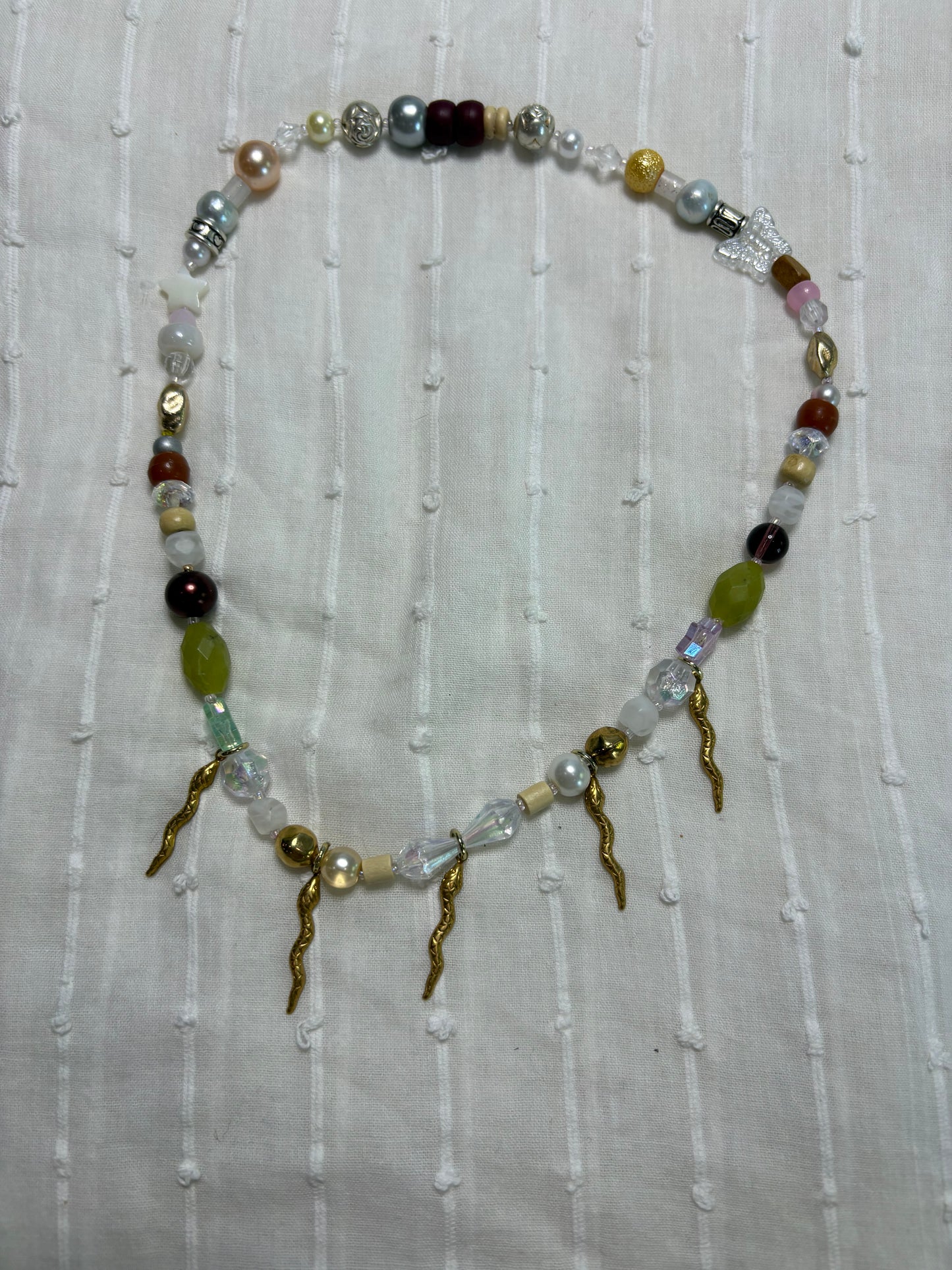 Snake! Stretchy Charm Necklace