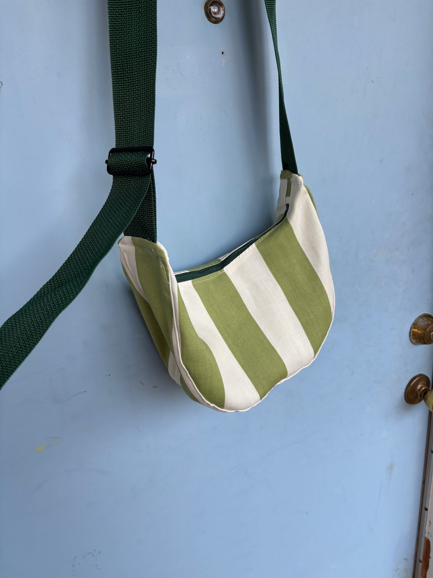 Striped - Handmade Crescent Bag