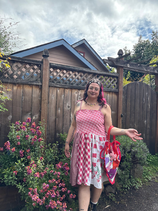 Red Patchwork Dress